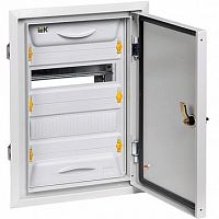Распределительный шкаф UNIVERSAL 48 мод., IP31, встраиваемый, сталь, серая дверь, с клеммами |  код. MKM12-V-2x24-31-Z-U |  IEK